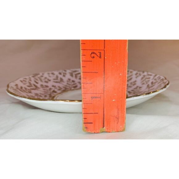 Colclough Bone China Tea Saucer Pink Gold Leaves Trim Crafted in England 1616 - Picture 6 of 7